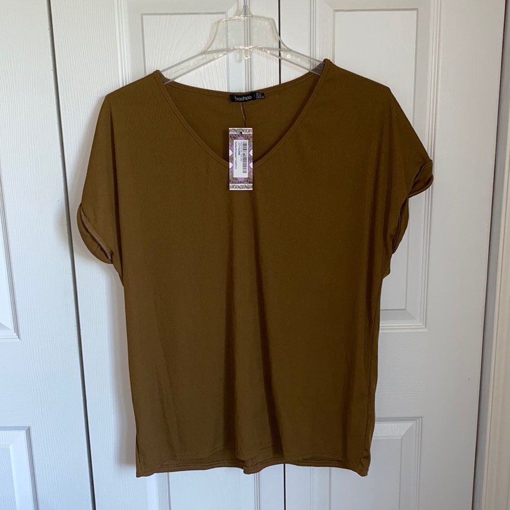 Basic rib oversized vneck